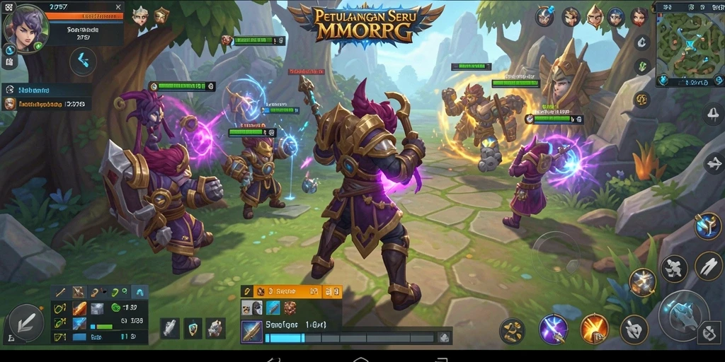 Gameplay seru dari game MMORPG penuh petualangan.