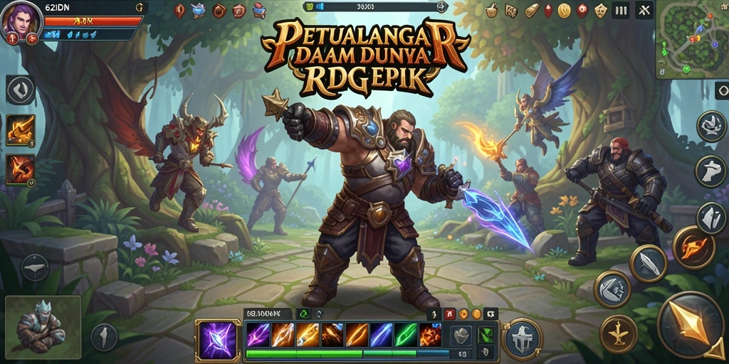 Tampilan gameplay RPG yang mendebarkan di 62IDN.