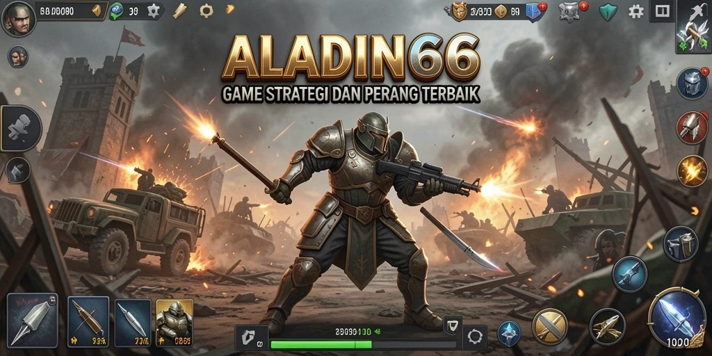 Tampilan gameplay SLG yang menegangkan dan strategis di ALADIN66.