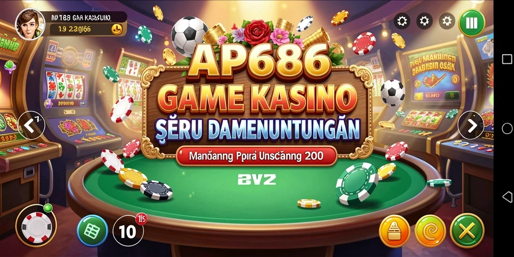Screenshot AP686 menampilkan grafik menawan dari permainan Kasino.