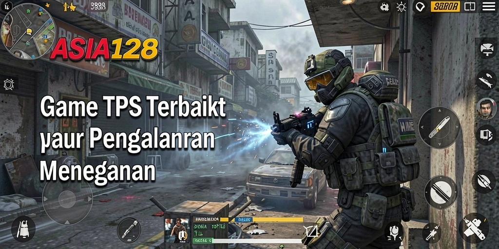 Tampilan gameplay menegangkan dari ASIA128 dengan aksi TPS.