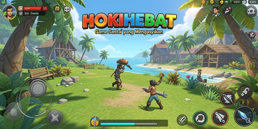 Tampilan gameplay HOKIHEBAT yang mengasyikan dan penuh warna.