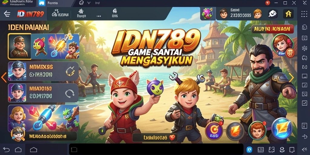 Tampilan menarik dari gameplay casual IDN789 yang menyenangkan.