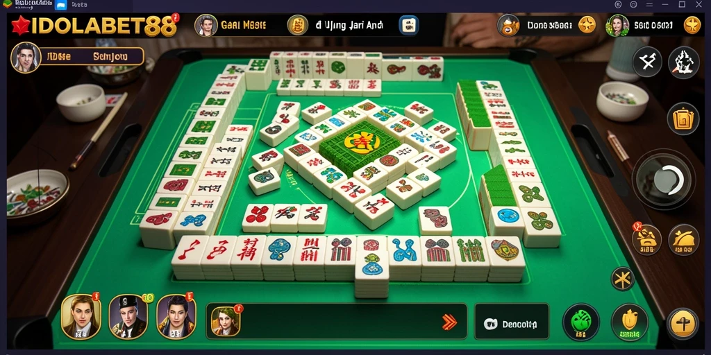Tampilan gameplay Mahjong yang menarik di IDOLABET88.