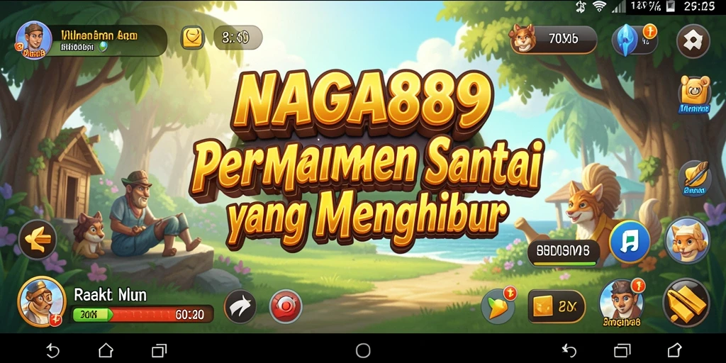 Tampilan seru gameplay NAGA889 dengan warna-warna cerah.