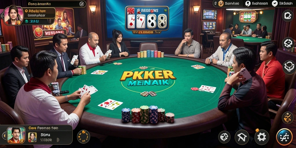 Screenshot gameplay RK88 menampilkan keseruan permainan Poker.