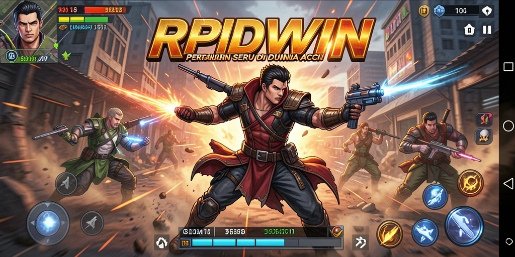 Screenshot gameplay <strong>RPIDWIN</strong> dengan aksi pertarungan yang seru.