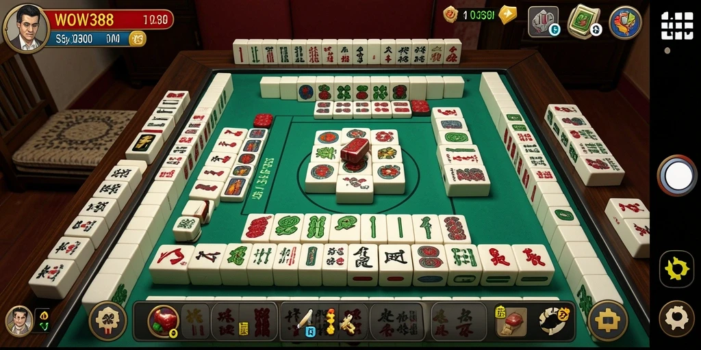 Screenshot WOW388 menampilkan gameplay Mahjong yang menawan.